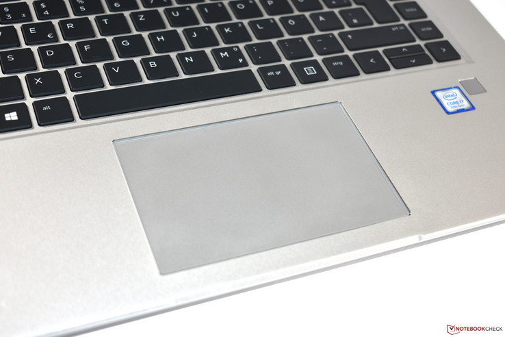 The glass touchpad of the HP EliteBook 1050 G1