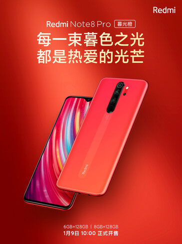 Twilight Orange Redmi Note 8 Pro. (Image source: Xiaomi)
