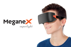 Shiftall announces the MeganeX superlight VR headset with dual 2560x2560 120 Hz OLED displays. (Source: Shiftall)
