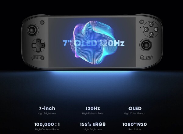 The Ayn Odin 3 Portal has a 7-inch OLED display.