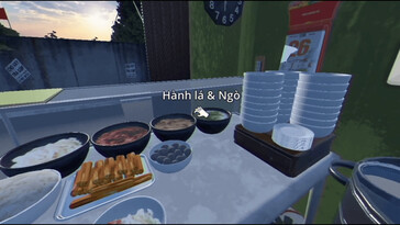 Image from the game Brother Hai's Pho Restaurant showing the restaurant's kitchen. (Image source: Steam)