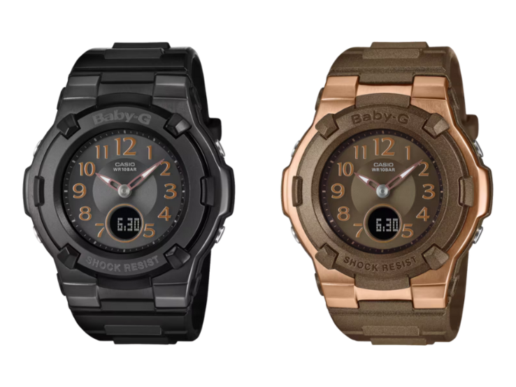 The Casio Baby-G BGA-1100DC-1A (left) and BGA-1100DC-5A (right) watches. (Image source: Casio)