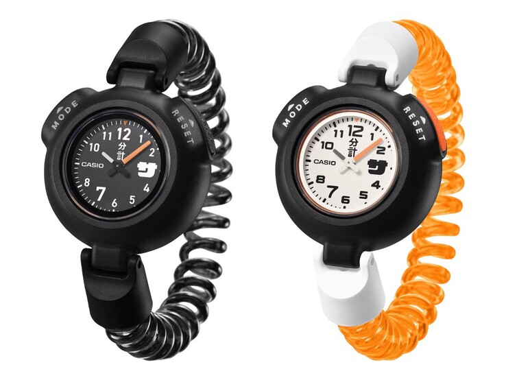 The Casio Sauna Watch SAN100H-1B (left) and SAN100H-7B (right)
