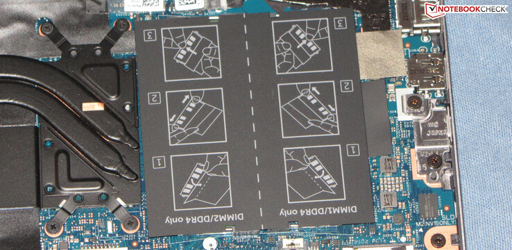 The notebook has two working memory banks.