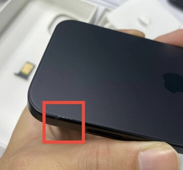 Some iPhone 15 Pros with early-onset cosmetic defects... (Source: Majin Buu via Twitter/X)