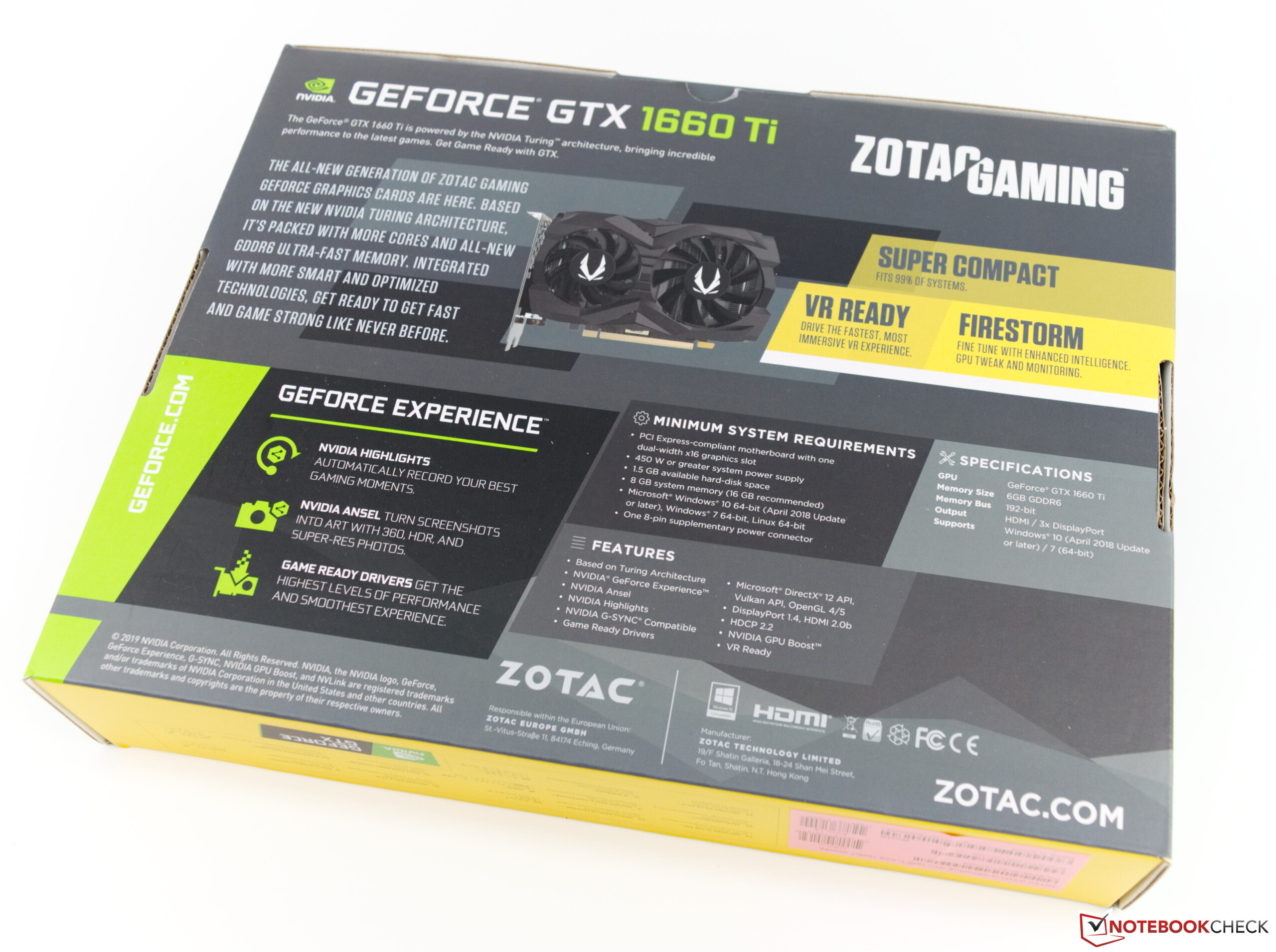 PC/タブレット PCパーツ Zotac GeForce GTX 1660 Ti Desktop Graphics Card Review 