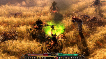 An image showing a battle in Grim Dawn.