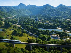 An image showing a park in Jurassic World Evolution.