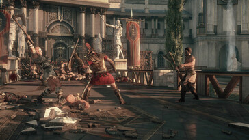 An image showing a battle in Ryse: Son of Rome.
