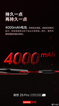 4000 mAh battery. (Source: Weibo)