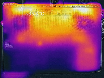 Heat map (underside, idle)