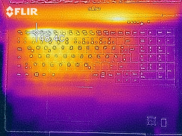 Heat distribution on the upper side (under load)