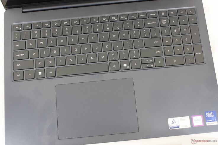 Key feedback feels slightly crisper than on the Dell 16 Plus while clickpad size remains almost the same at 13 x 9 cm