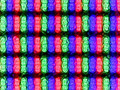 Matte display coating in front of RGB pixels