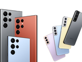 The Galaxy S22, Galaxy S22+ and Galaxy S22 Ultra in their exclusive online colours. (Image source: Samsung)