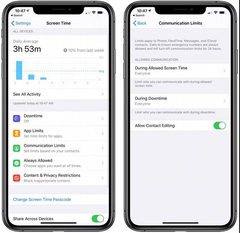 The Communication Limits feature in iOS 13.3 can easily be bypassed. (Image via Apple)
