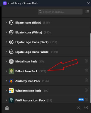If installed, the Fallout icons can be found here