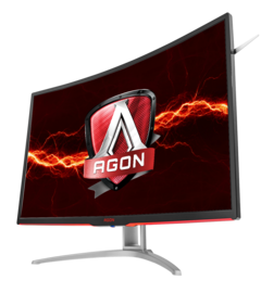 The AOC AG322QCX is an 1800R curved panel. (Source: AOC)