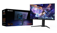 The AORUS FO32U2P will be joined by various other OLED AORUS gaming monitors soon. (Image source: Gigabyte)
