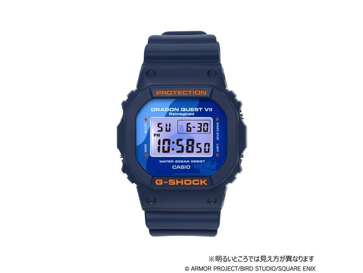 The Casio G-Shock x Dragon Quest VII Reimagined DW-5600X watch. (Image source: Square Enix)