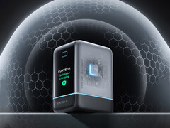 The digital display can show quick charging status. Pictured: a promo picture showing the screen and internals of the adapter.