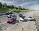 Electric cars on a British road. The UK auto market has exploded with electric options (Image source: SMMT)