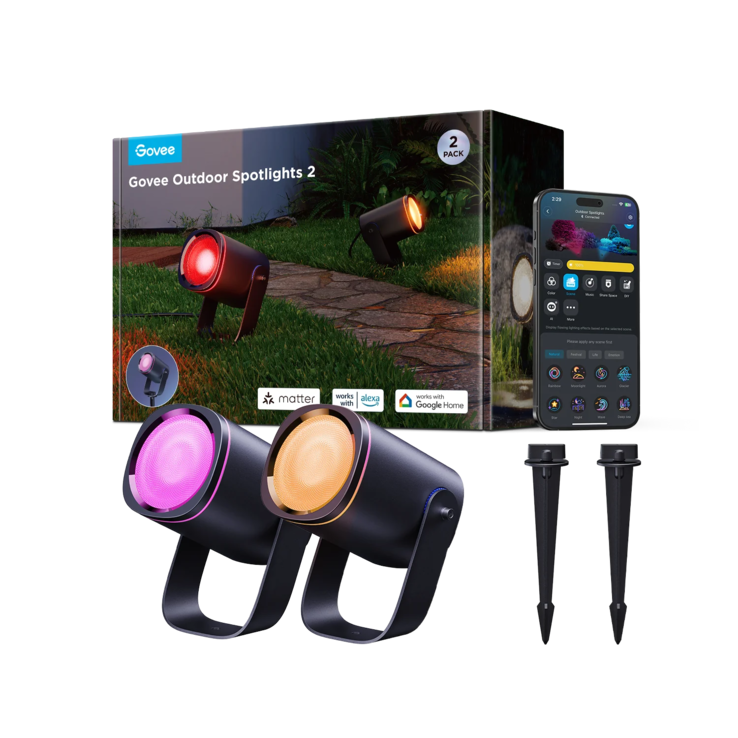 The Govee Outdoor Spotlights 2. (Image source: Govee)