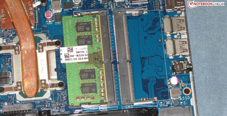 Two memory slots are available.