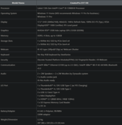 X17 HX specs (Image Source: MSI)