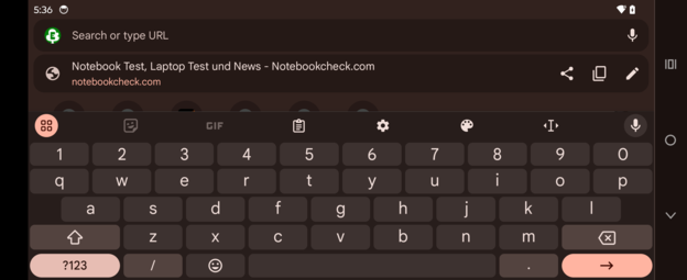 Keyboard - landscape