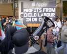 Apple iPhone 16: Protests took place around the world at the launch, with London highlighting human rights abuses in Congo and Gaza (Image source: Youtube / Oinat)