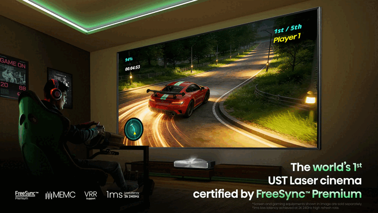 The projector features a full Dolby Vision, Dolby Vision Gaming and IMAX Enhanced certification stack.
