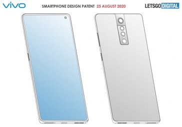 Some renders based on the new Vivo patent. (Source: CNIPA via LetsGoDigital)