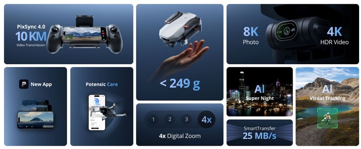 The Atom 2 also supports visual tracking (Image source: Potensic)