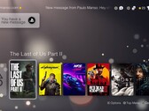 Fan-made PS5 UI concept screen with message alerts. (Image source: YouTube/Paulo Manso Animation)