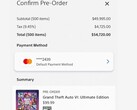 The alleged GTA VI purchase's checkout window by the scalper