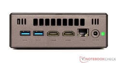 Back: 2x USB 3.0, 2x HDMI, GBit-LAN, power connection