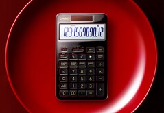 Casio's latest pocket calculator features a black lacquered aluminum housing.