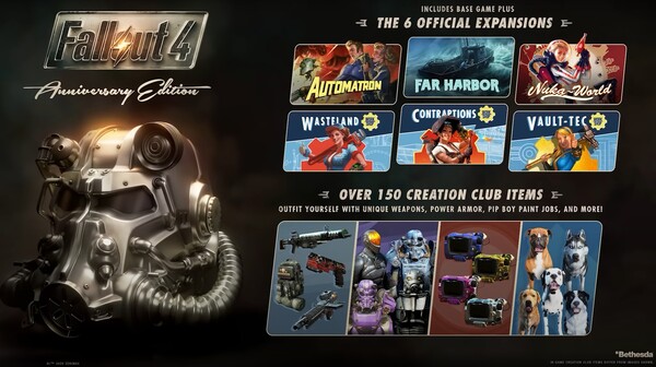 Fallout 4: Anniversary Edition comes with all six DLCs released for the game.