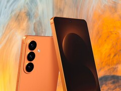 The Galaxy S26 could be available in an orange color akin to the iPhone 17 Pro. (Image source: Android Headlines, Unsplash, edited)