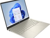 The HP Pavilion Plus 14 notebook currently on sale is available in the Warm Gold colorway (Image source: HP)