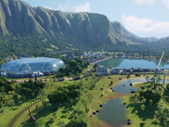 Jurassic World Evolution 2 was released in November 2021, and it still holds up as a depth-rich park management sim in 2025. Pictured - a cinematic screenshot from the game. (Image source: Steam)