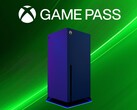 Next Xbox console mockup with Game Pass banner