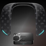 The Panasonic SC-GNW10S-FF SoundSlayer x Final Fantasy XIV neck speaker provides gamers with low-latency wireless surround sound. (Image source: Panasonic)