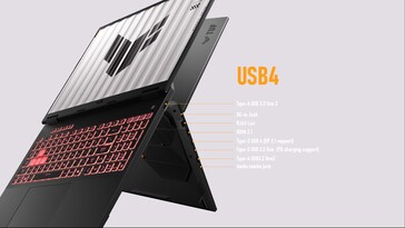 ASUS TUF Gaming A16 ports. (Source: ASUS)