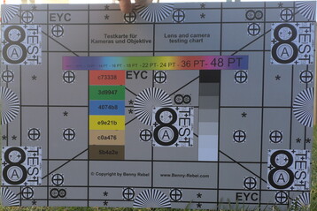 Test chart: main camera