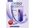 The Vivo Y50's leaked promotional material. (Source: IndiaShopps)