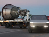 The Cybertruck's towing prowess has been previewed at the SpaceX Starbase in Texas. (Image source: Stargazer on YouTube)