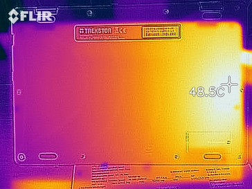 Heat distribution under load - bottom side