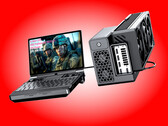 The Win Max 3 connected to GPD's G2 eGPU docking solution.